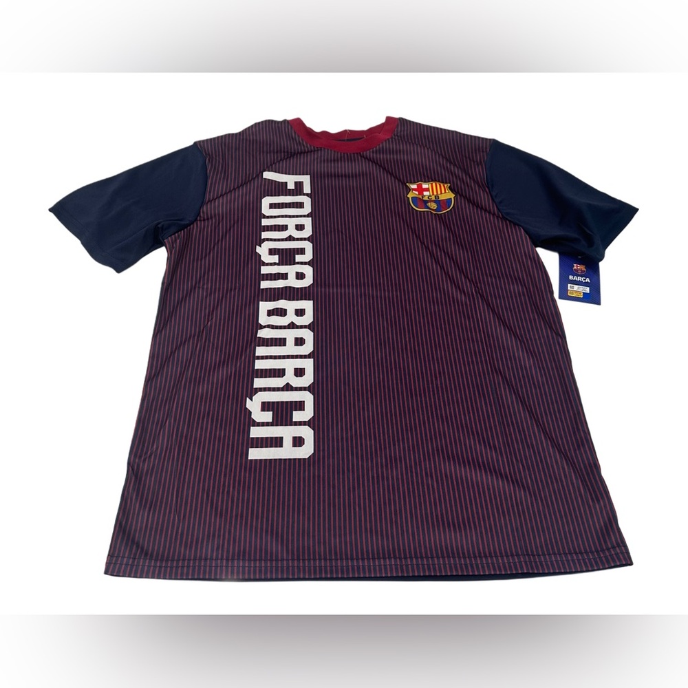 FC‎ Barcelona Soccer Jersey Men's Forca Barca Navy Top Shirt Size XL NWT
